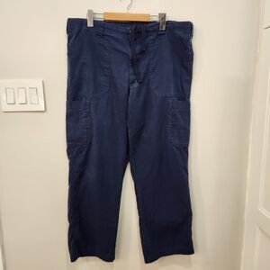 Carhartt Ripstop Cargo Scrub Pants Blue Men’s Size L Work Utility Drawstring